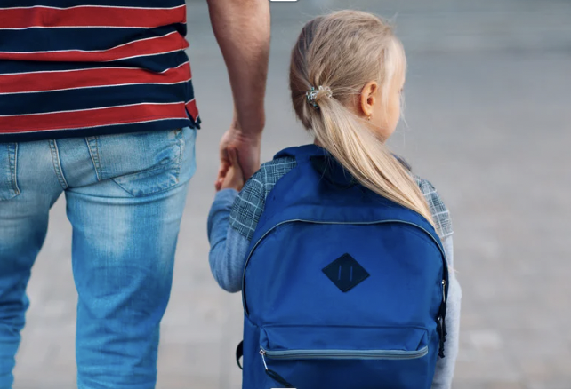 starting nursery, child holding parent's hand